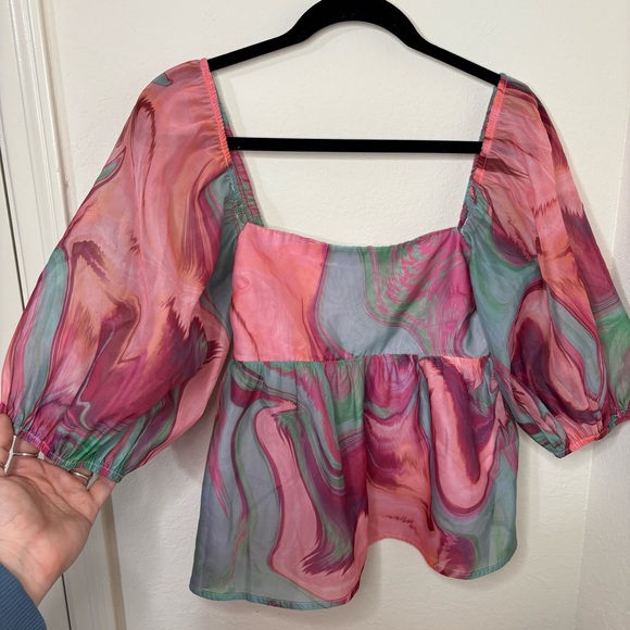 Amanda Uprichard Tops - Amanda Uprichard Whimsical Colorful Maisie Top size Small